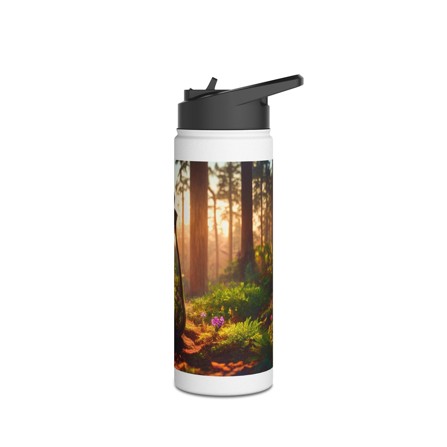 Forest in a Bottle Stainless Steel Water Bottle – Sunlit Miniature Wilderness