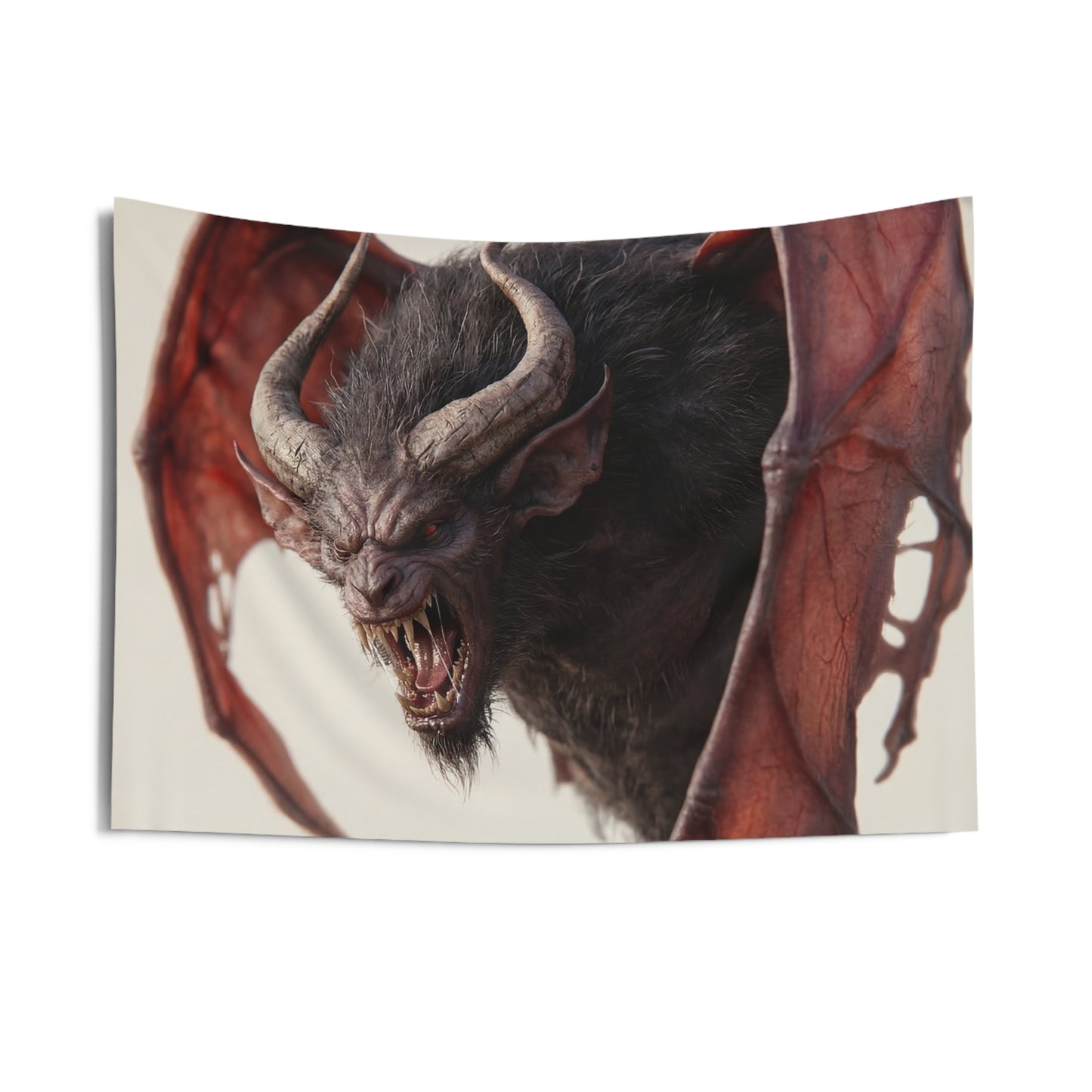 Winged Horror Indoor Wall Tapestries – Crimson Shadow of the Howling Void