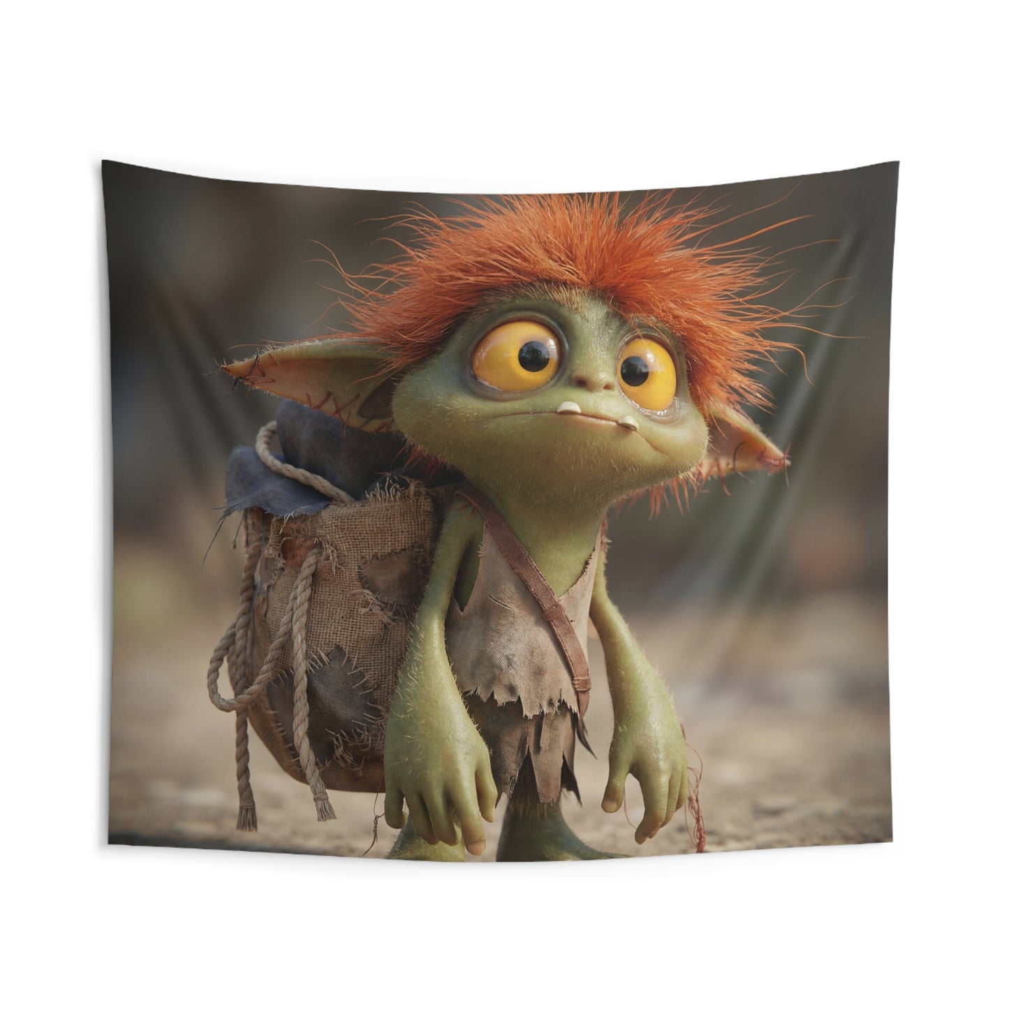 Gnome Scout Wall Tapestry – Sunlit Path Wanderer