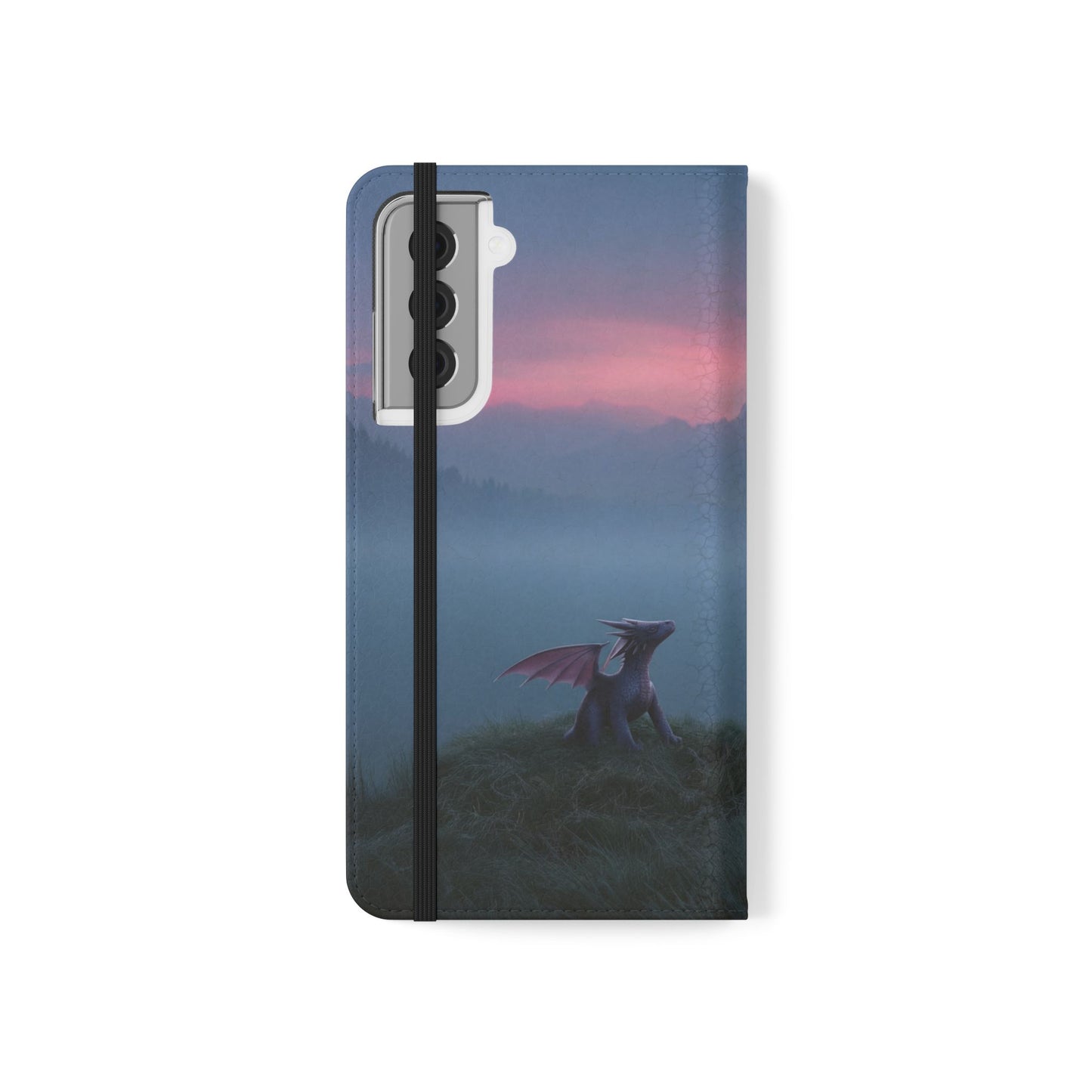 Silent Guardian Flip Cases – Misty Dawn Warrior and Dragon Companion