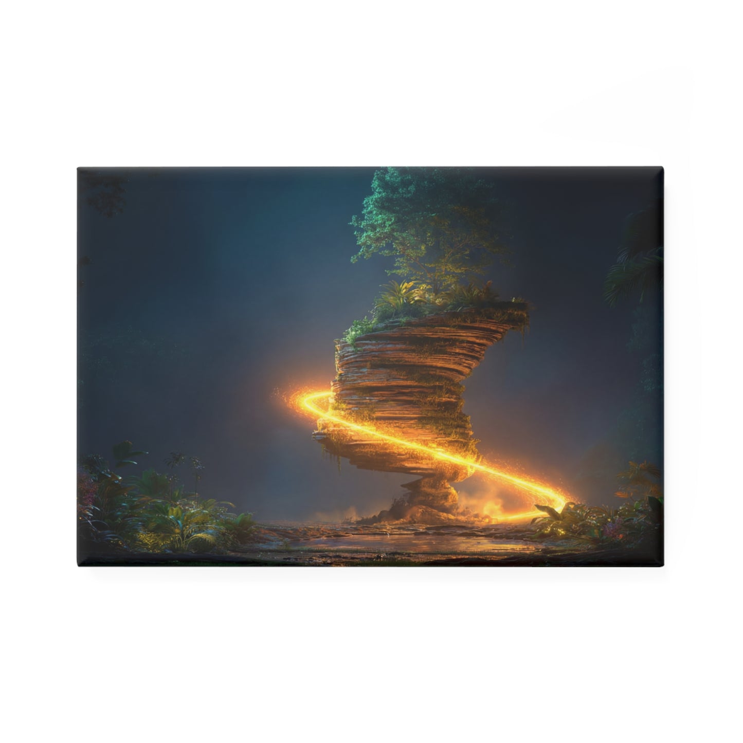 Floating Island Tree Magnet – Luminous Jungle Portal