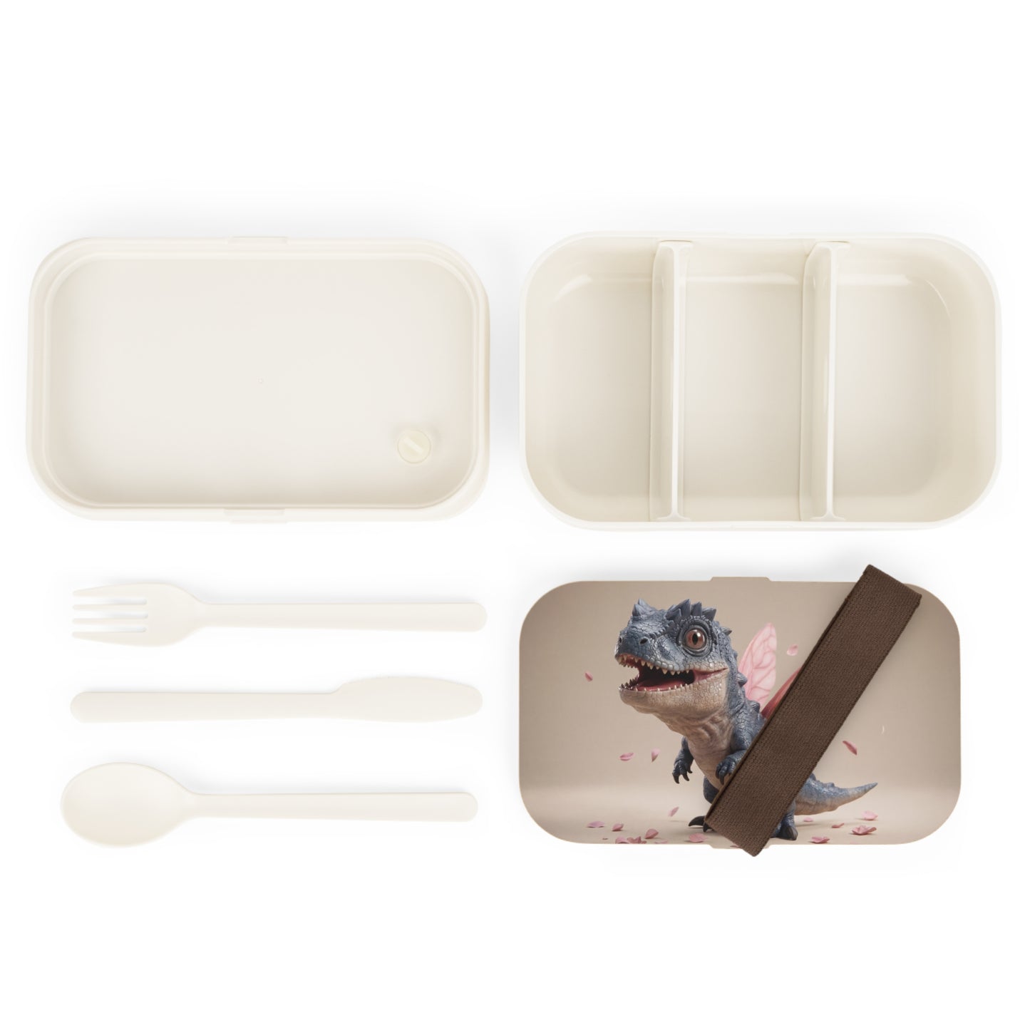 Fairy-Tailed Dinosaur Bento Lunch Box – Whimsical Garden Gaze