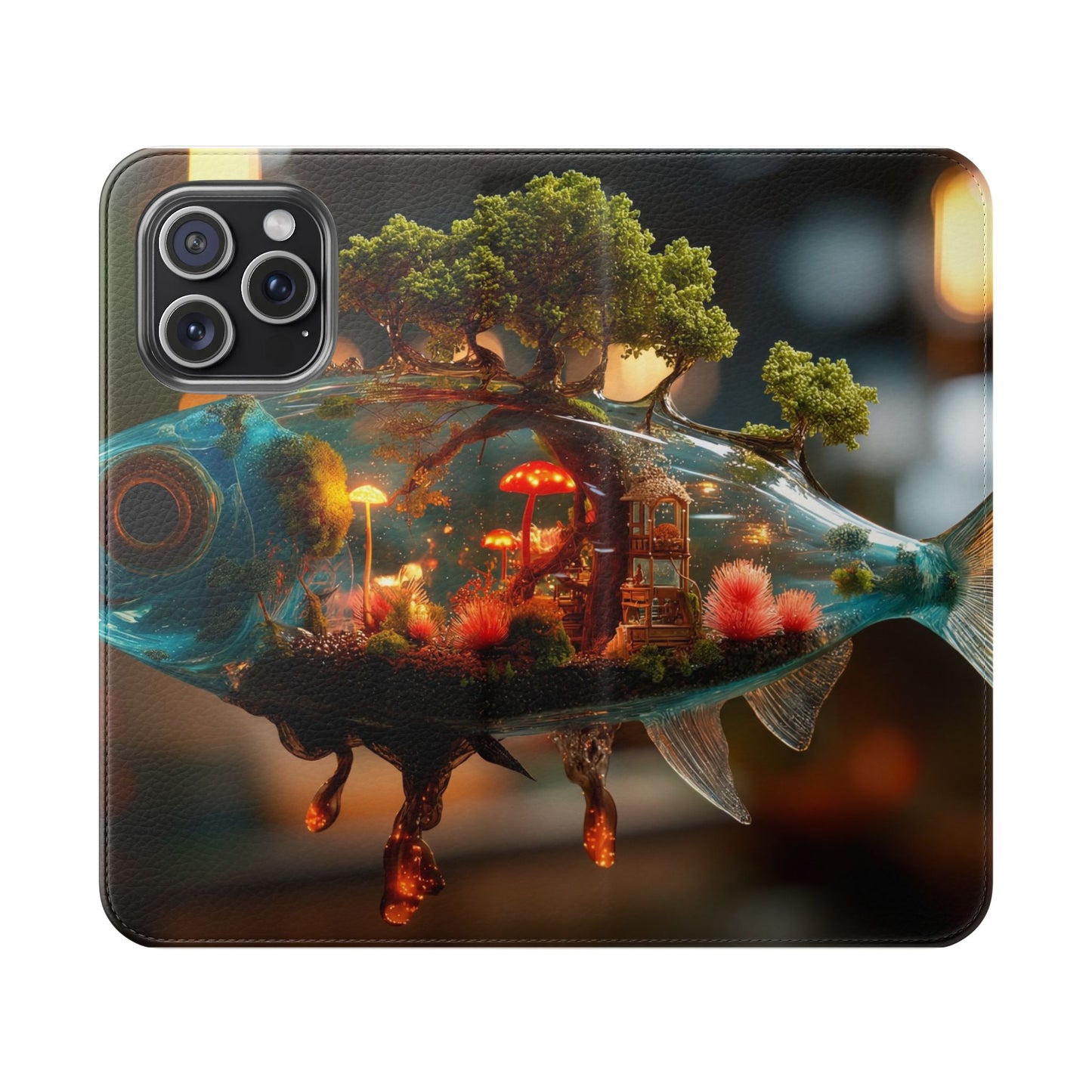 Forest Fish Flip Case – Liquid Glowwood Dreamscape