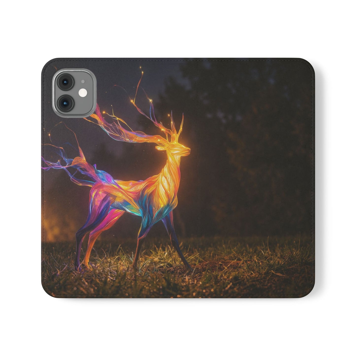 Ethereal Deer Flip Cases – Luminous Spirit Portrait