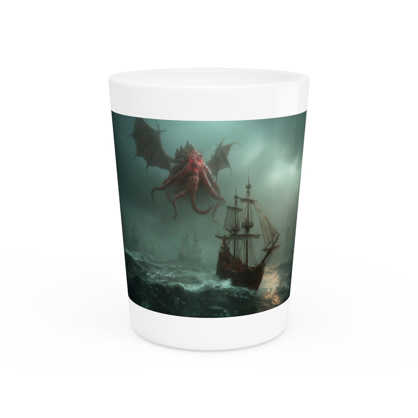 Leviathan Skyship Shot Glass – Crimson Kraken Sentinel Scene