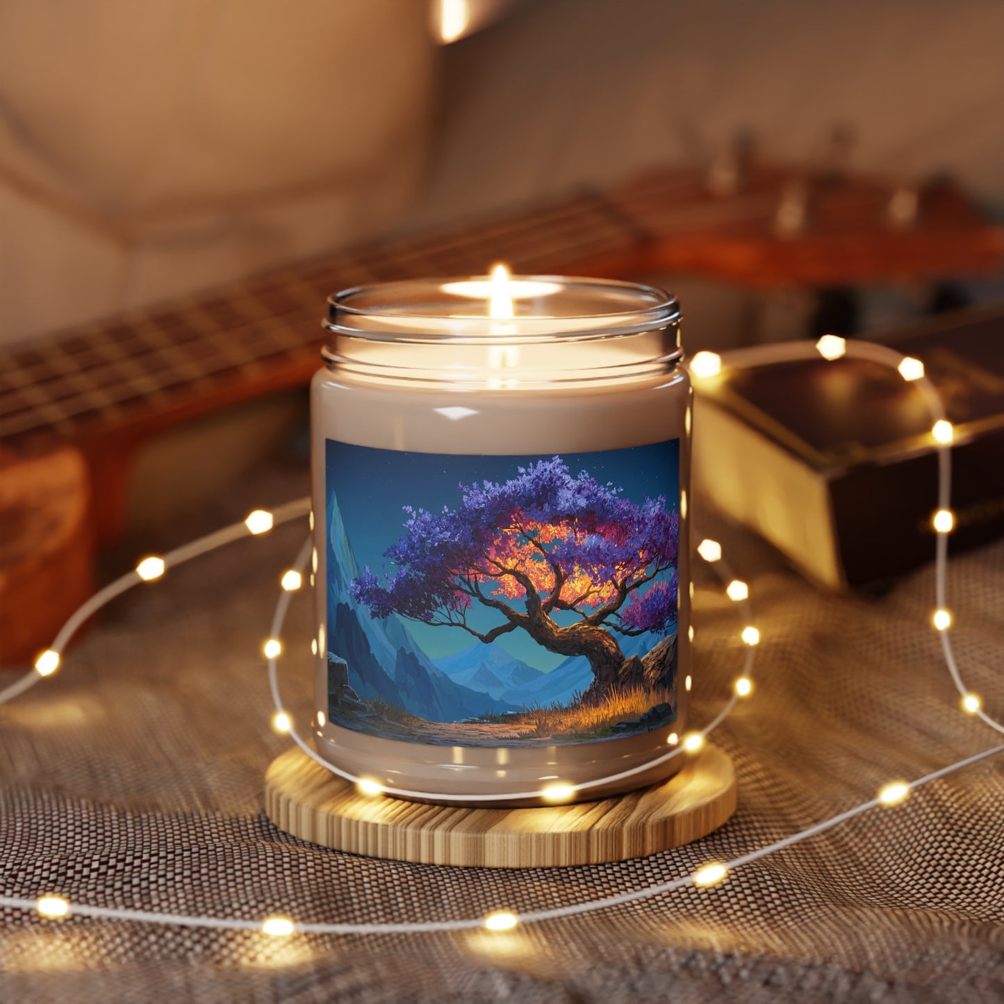 Celestial Tree Scented Soy Candles with White Lid, 9oz – Twilight Bloom Sanctuary