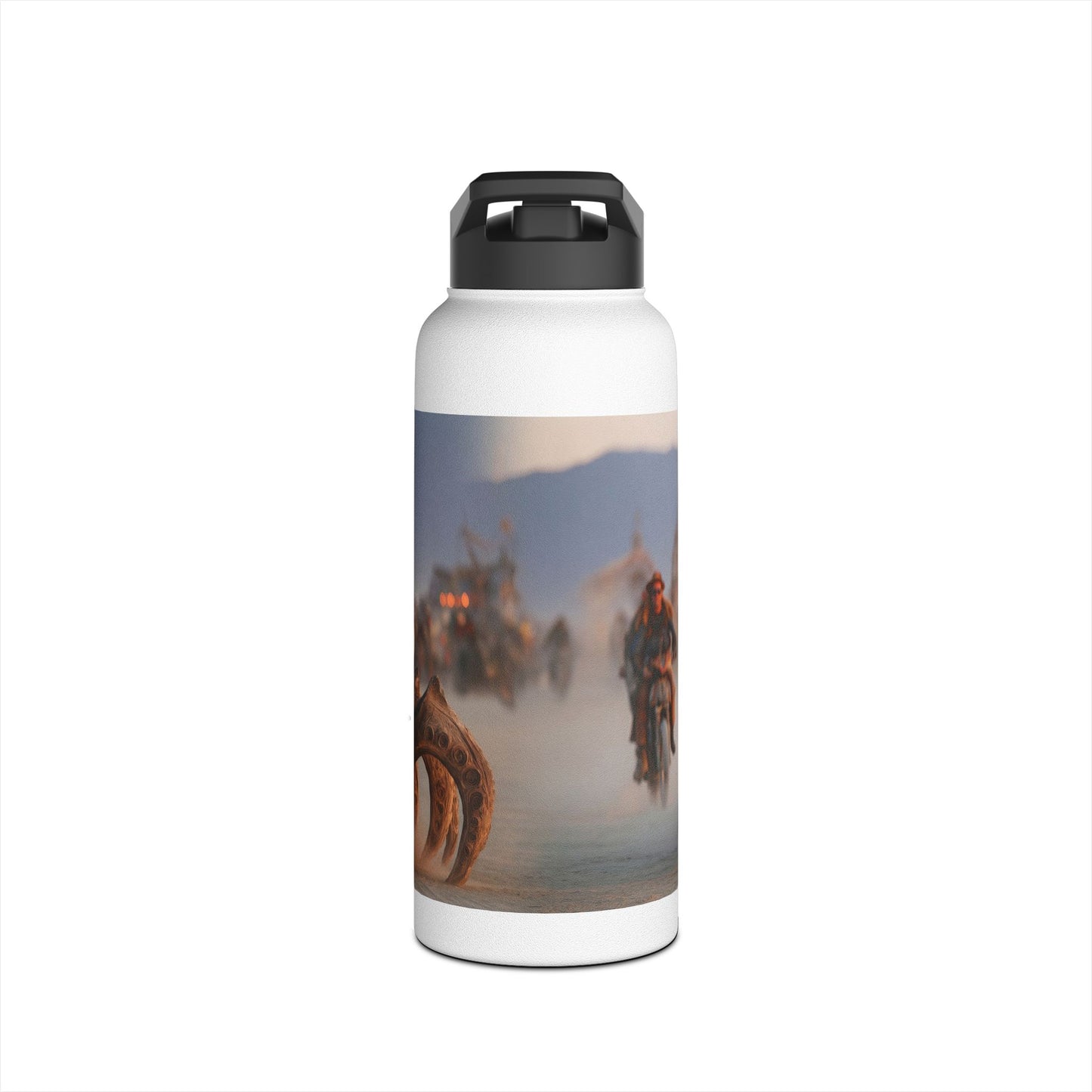 Desert Drifters Stainless Steel Water Bottle, Standard Lid – Dust-Filled Sunset Ride