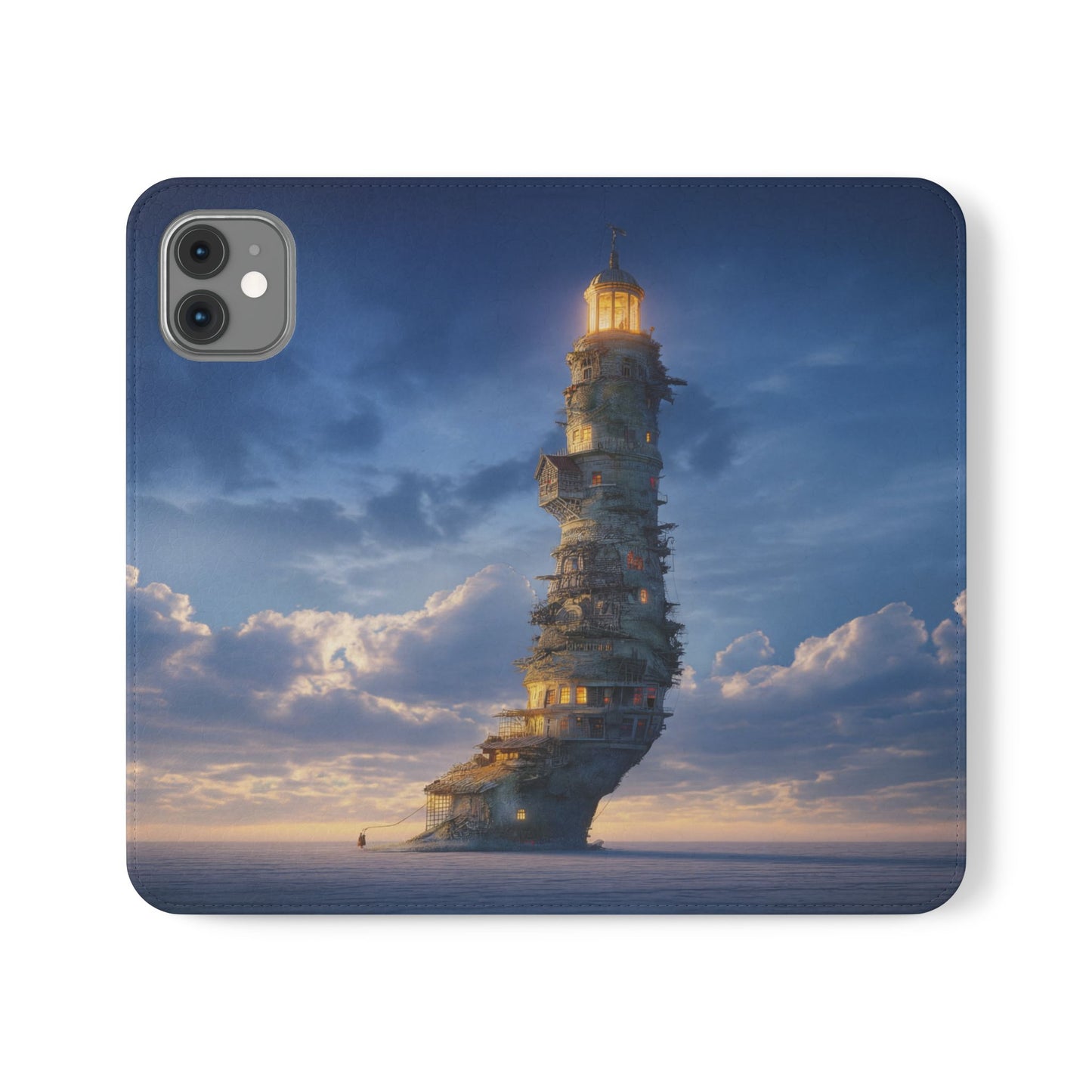 Twilight Sentinel Flip Cases – Lighthouse on a Storm-Tossed Sea