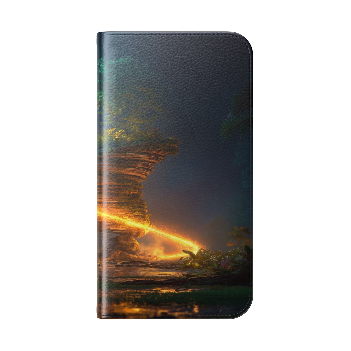 Luminous Floating Island Flip Cases – Amber Twilight Sanctuary