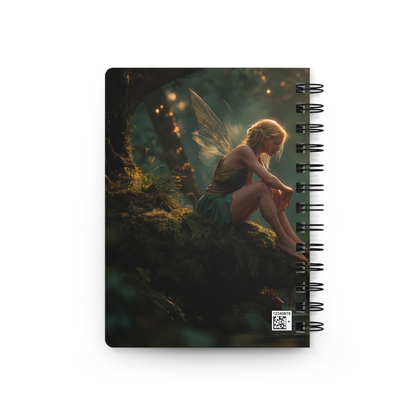 Whispering Forest Fairy Spiral Bound Journal – Golden Hour Sanctuary