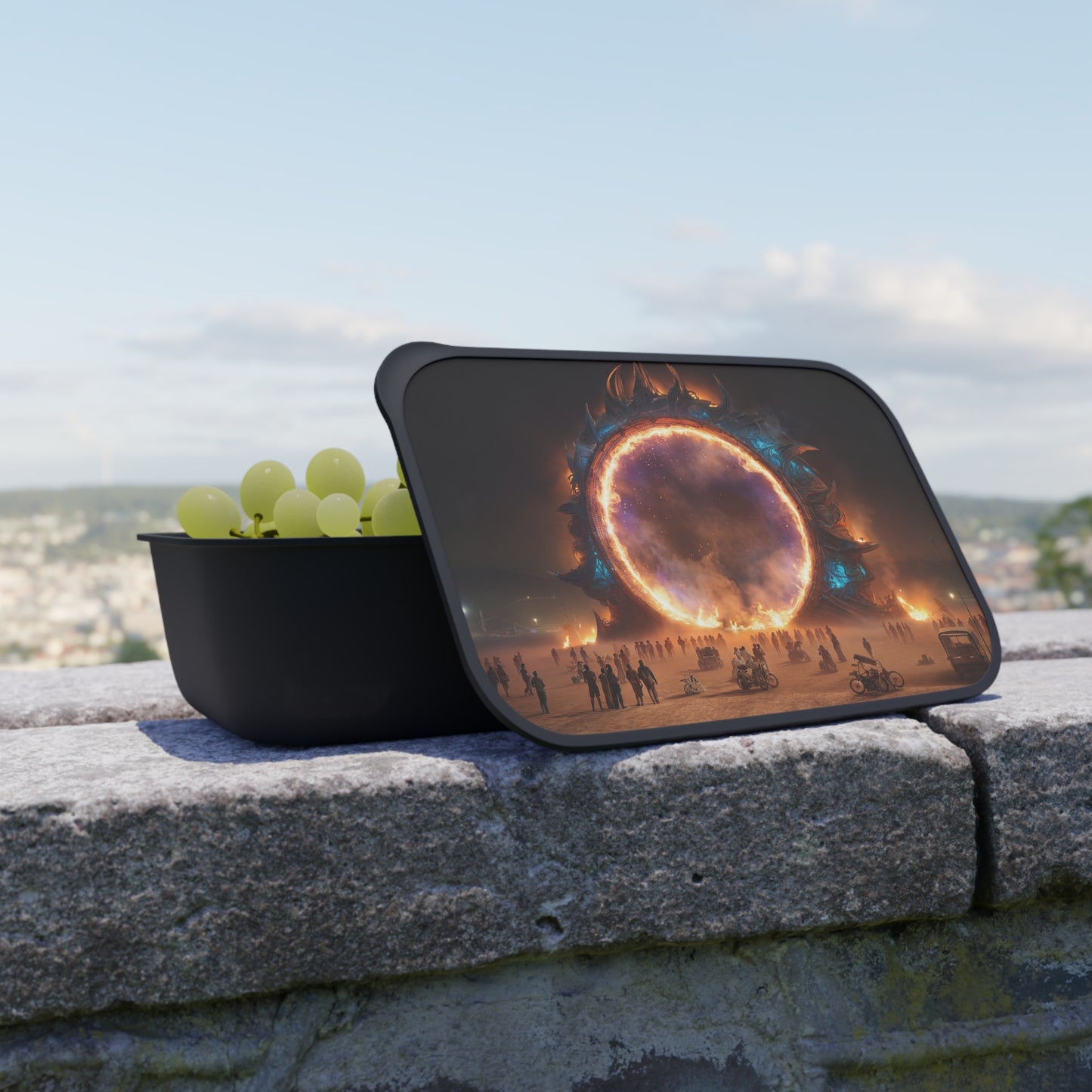 Celestial Portal PLA Bento Box with Band and Utensils – Gateway to the Nebula