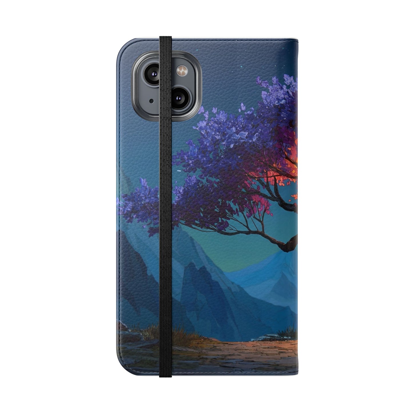 Violet Flame Tree Flip Cases – Twilight Mountain Glow Case