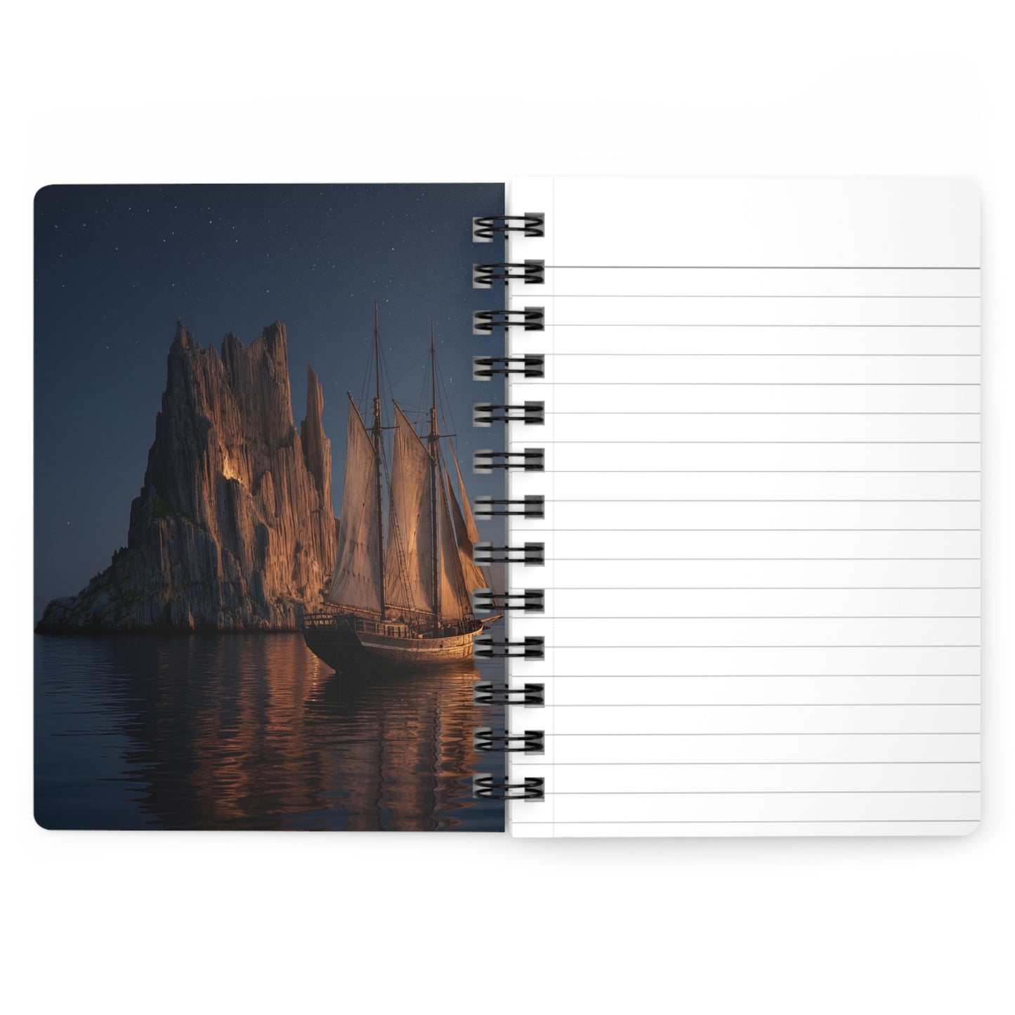 Moonlit Sailing Journal – Twin Ships Through Starlit Straits