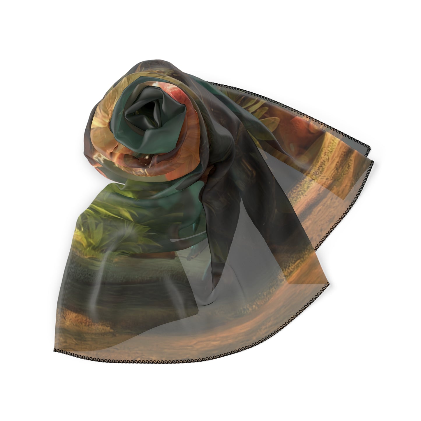 Mushroom Knight Poly Scarf – Sunlit Jungle Guardian