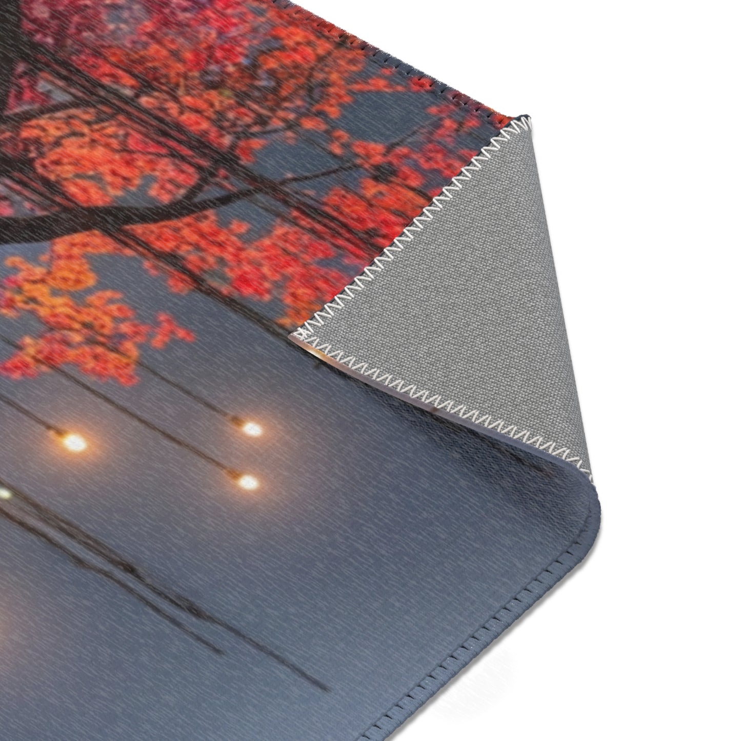 Chromatic Dream Tree Area Rugs – Moonlit Rainbow Canopy