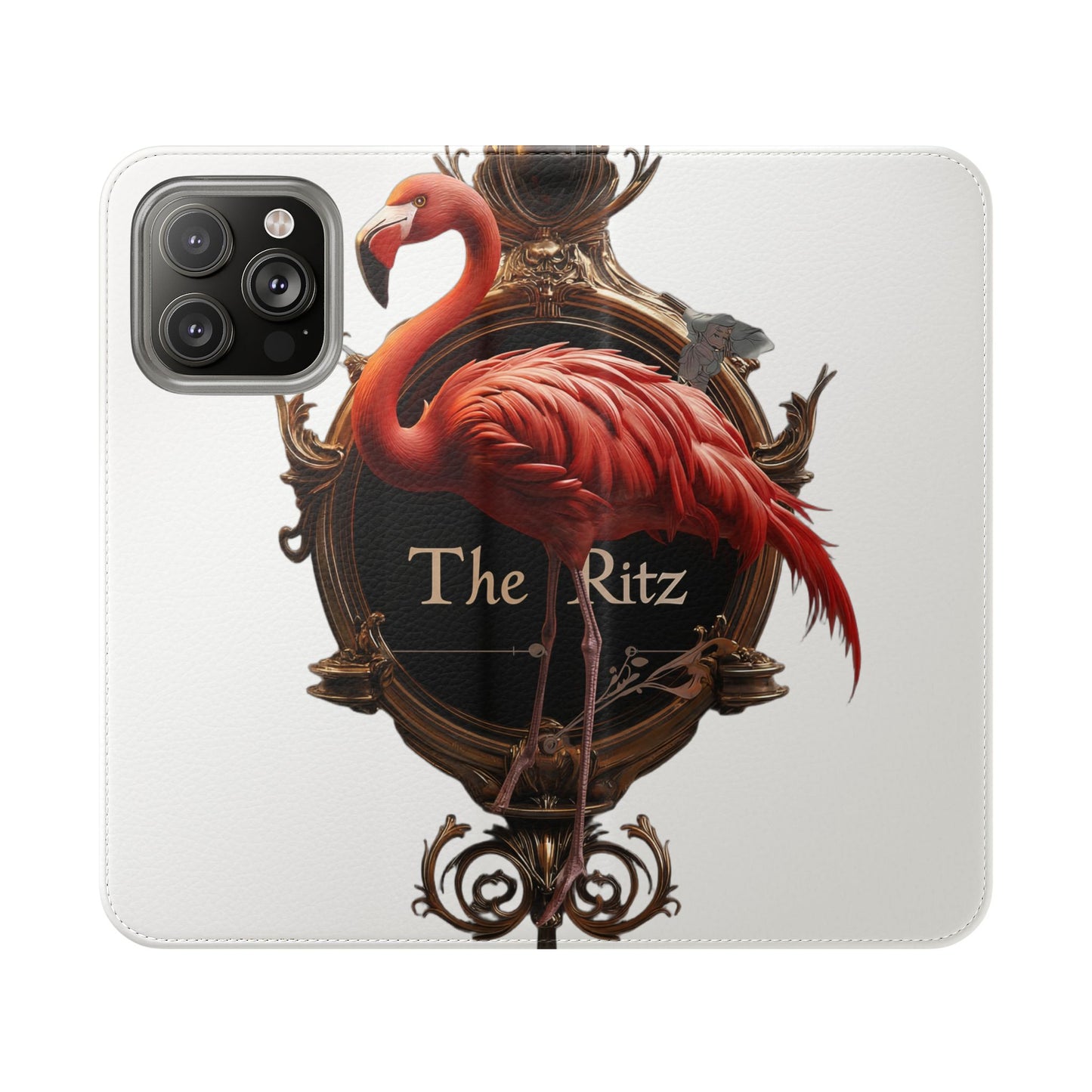 The Ritz Flamingo Flip Cases – Gilded Ornate Frame Art Design