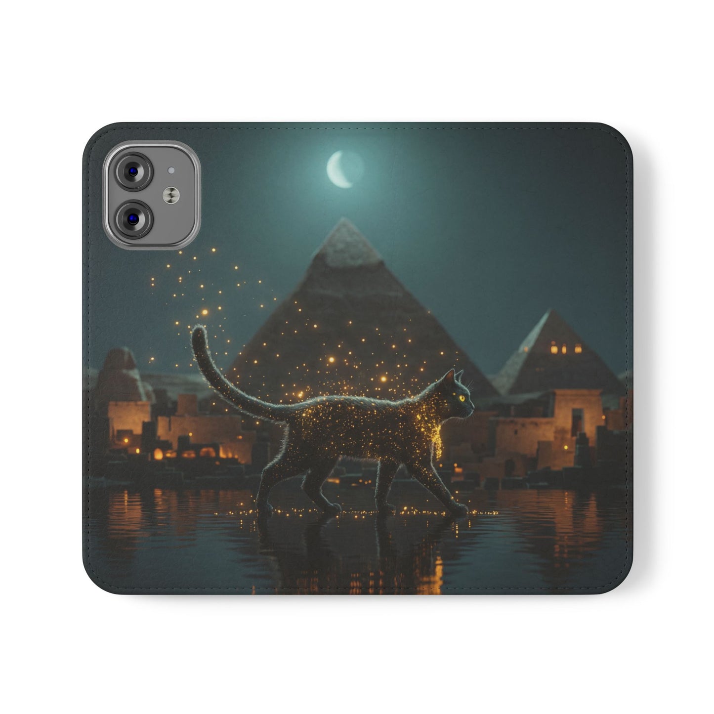 Celestial Vortex Flip Cases – Indigo Cloud Dreamscape