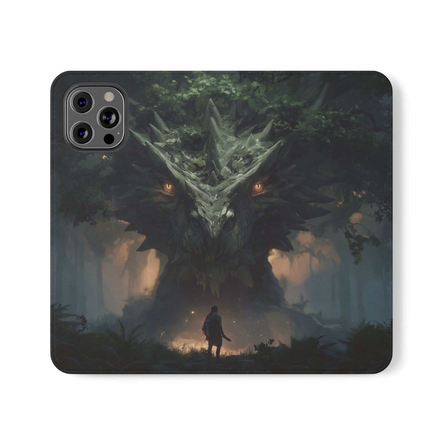 Guardian Beast Flip Cases – Moss-Clad Titan Facing the Wanderer