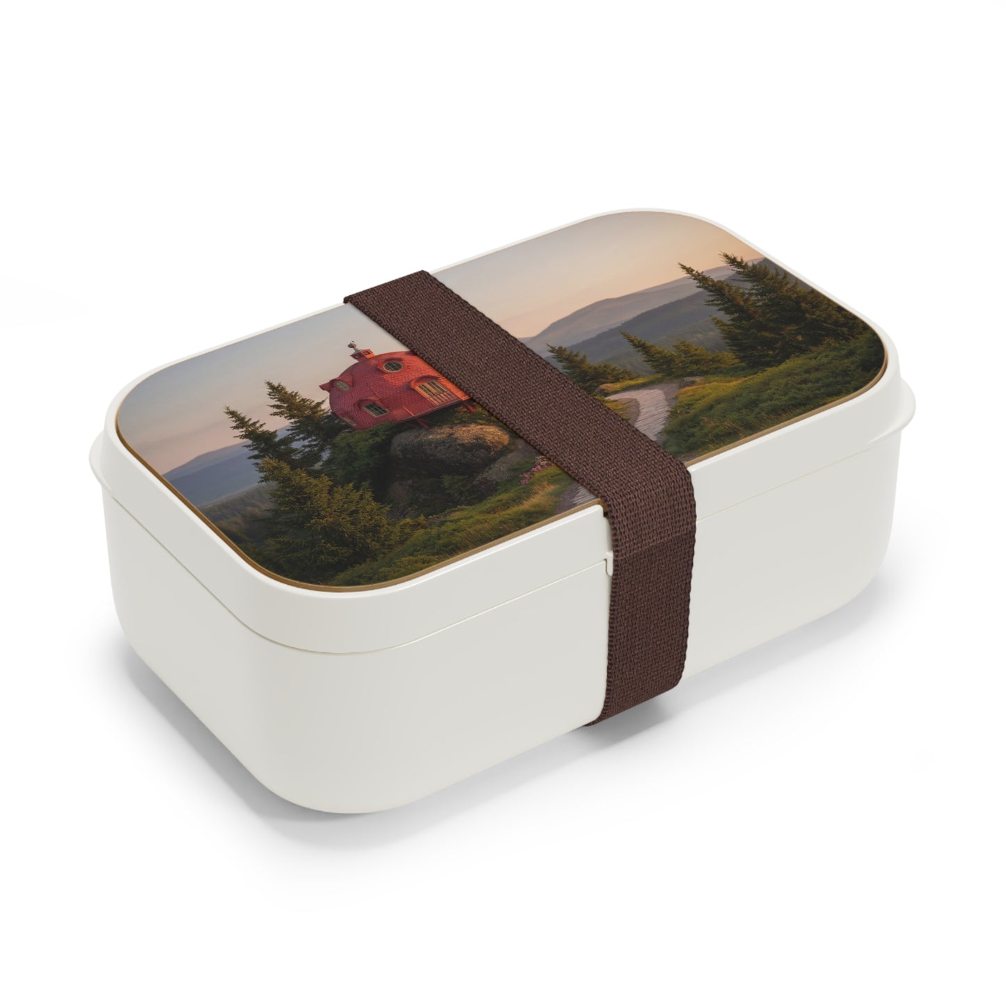 Red Dome Cottage Bento Lunch Box – Sunset Path to Your Quiet Peak