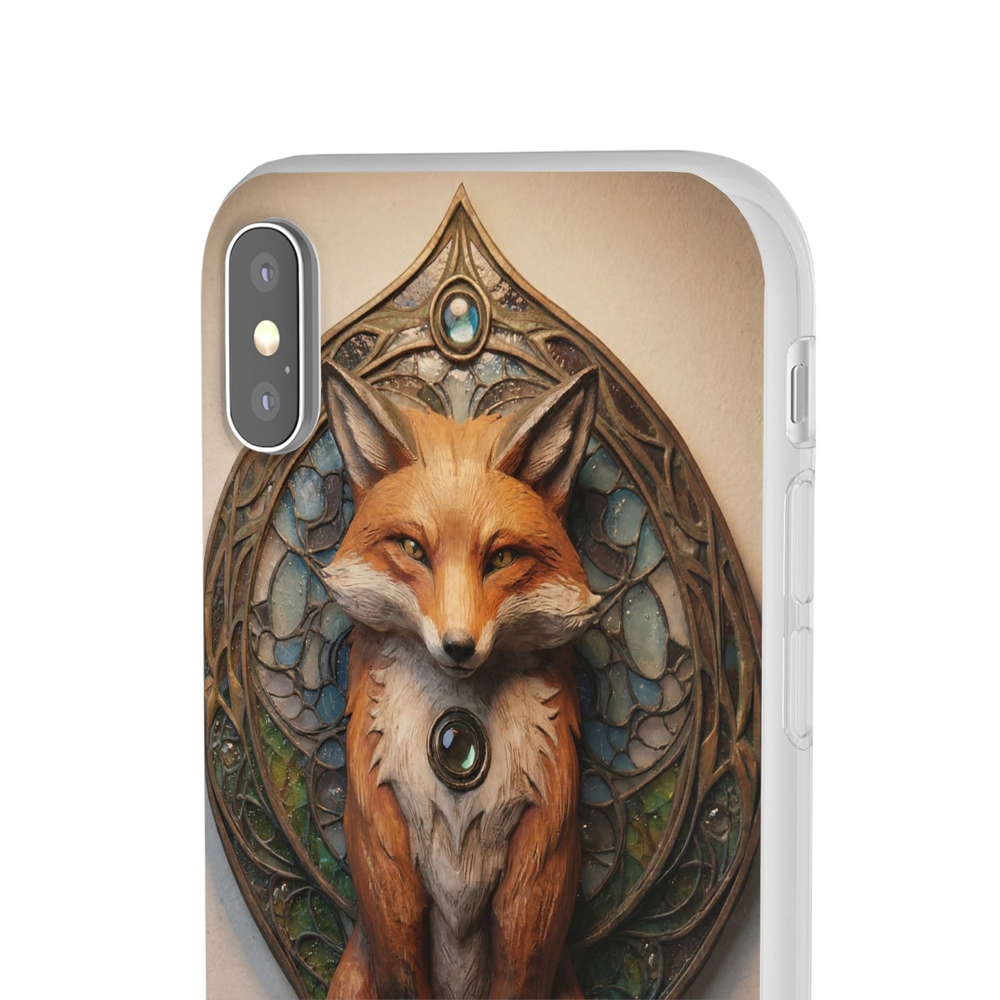 Fox Sentinel Flexi Cases – Amber Glow Through Stained Glass
