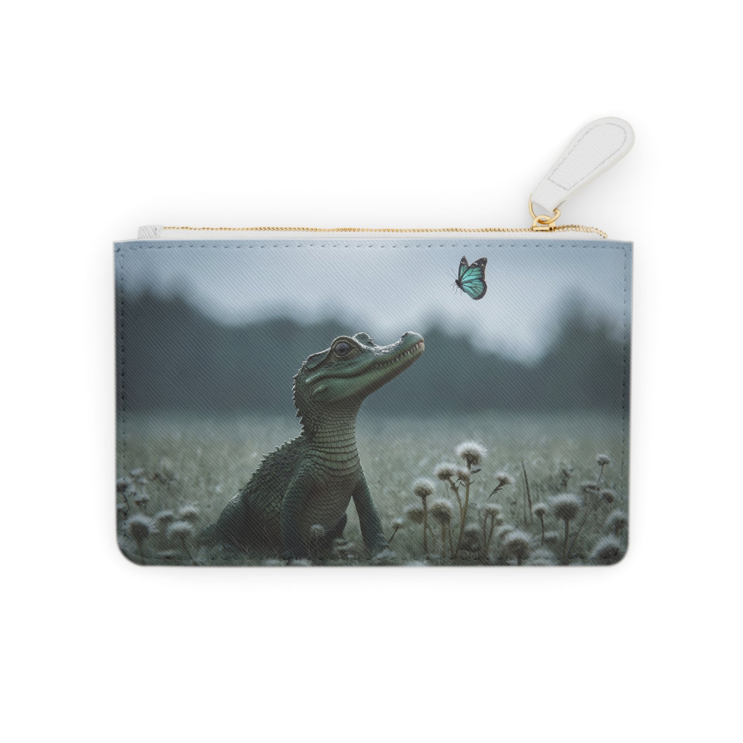 Tiny Crocodile & Butterfly Mini Clutch Bag – Whispering Meadow Encounter