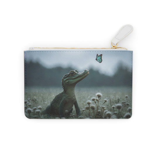 Tiny Crocodile & Butterfly Mini Clutch Bag – Whispering Meadow Encounter