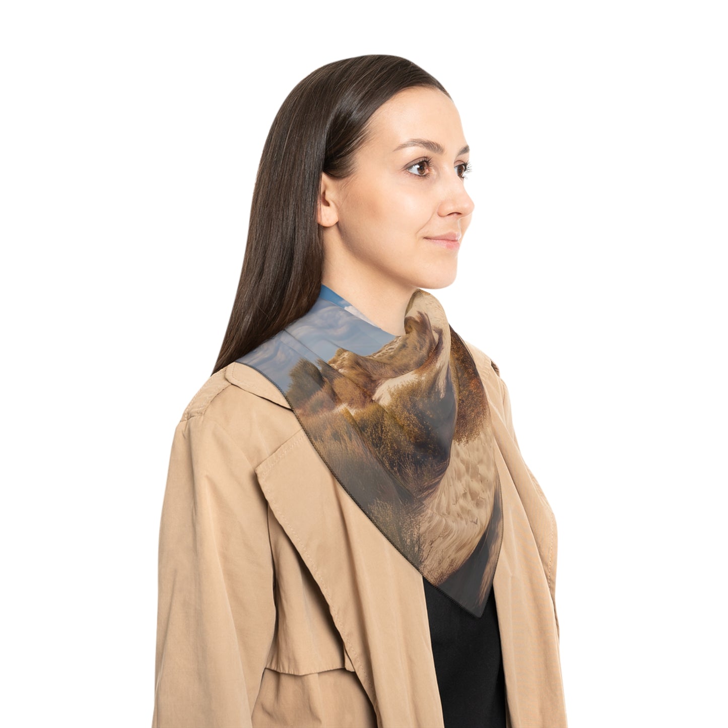 Deserted Galleon Poly Scarf – Sun-Drenched Shipwreck Dreamscape