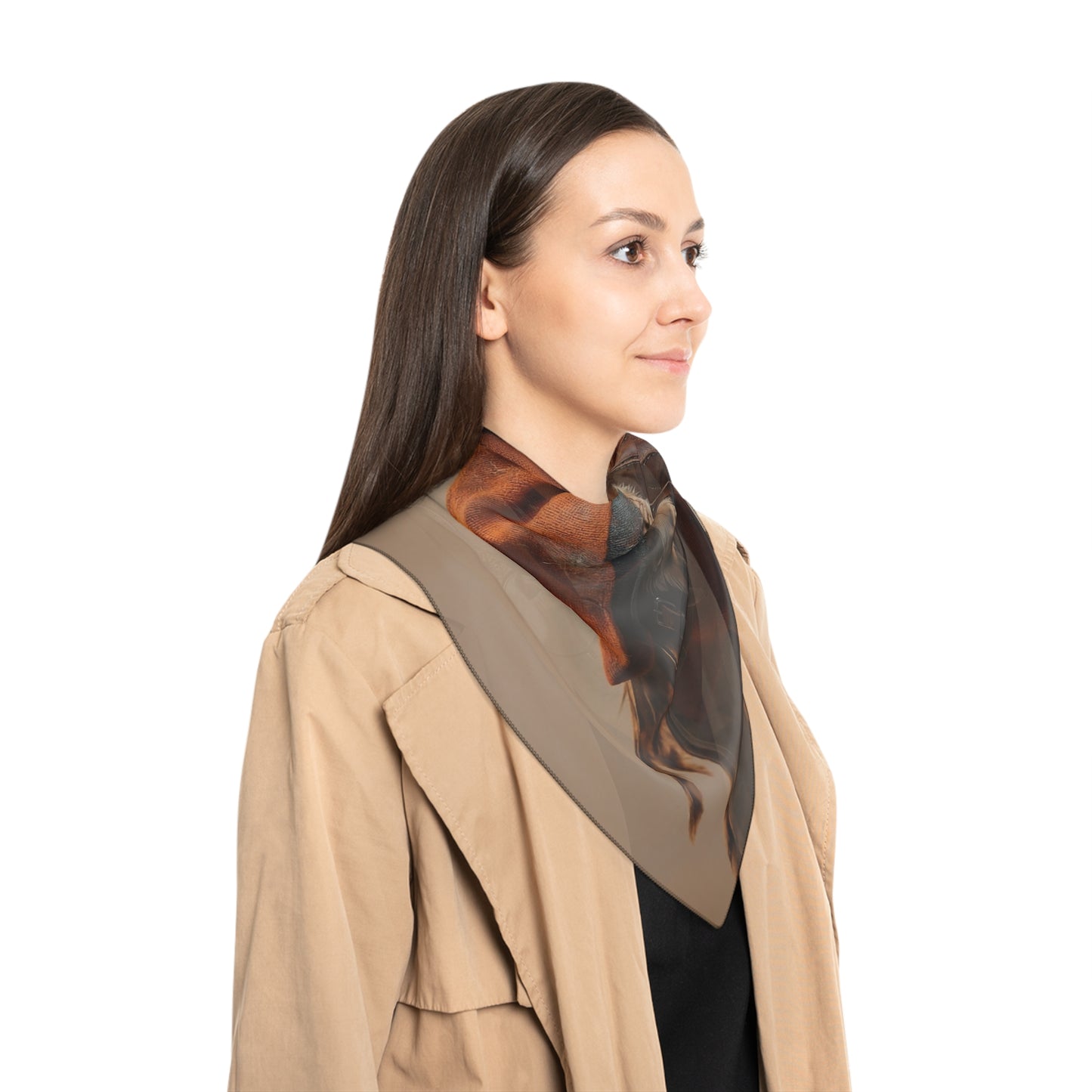 Owl Sage Poly Scarf – Amber Wisdom Drapes