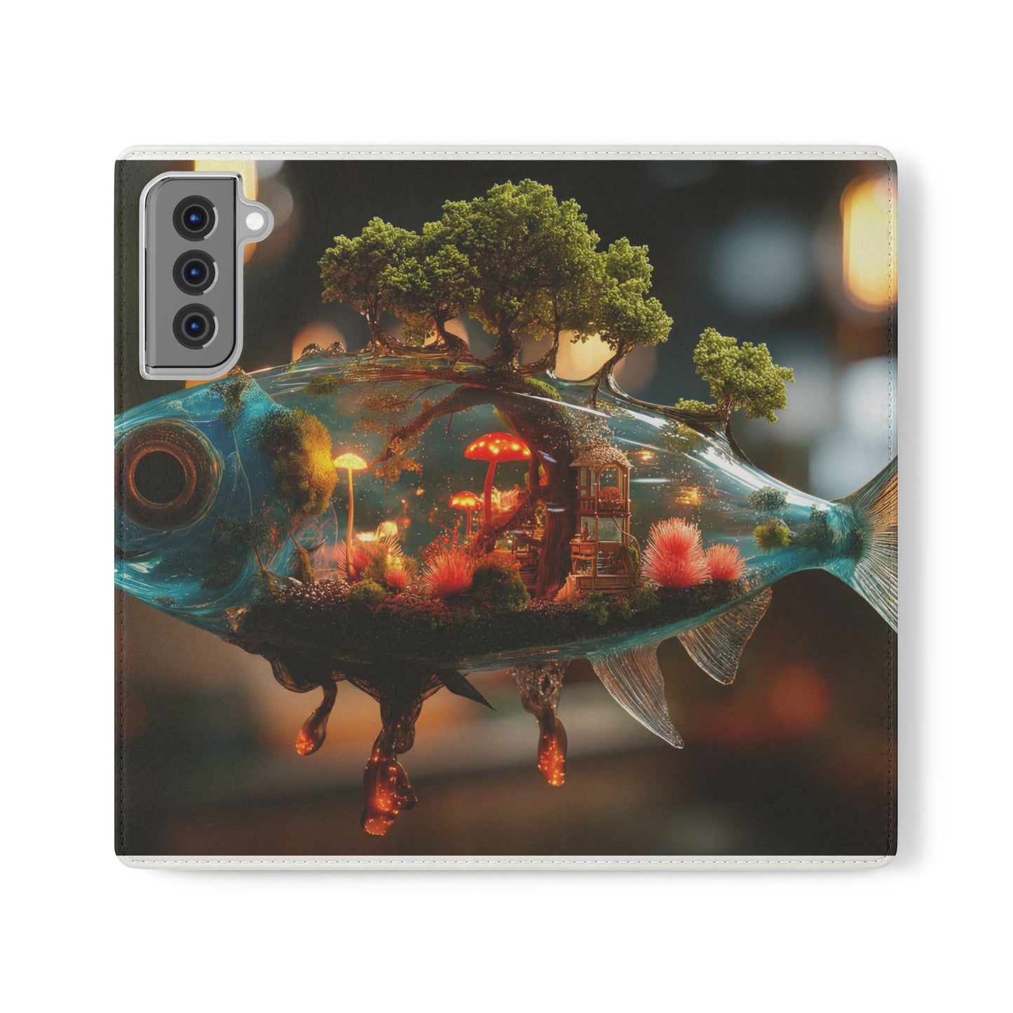 Forest Fish Flip Case – Liquid Glowwood Dreamscape