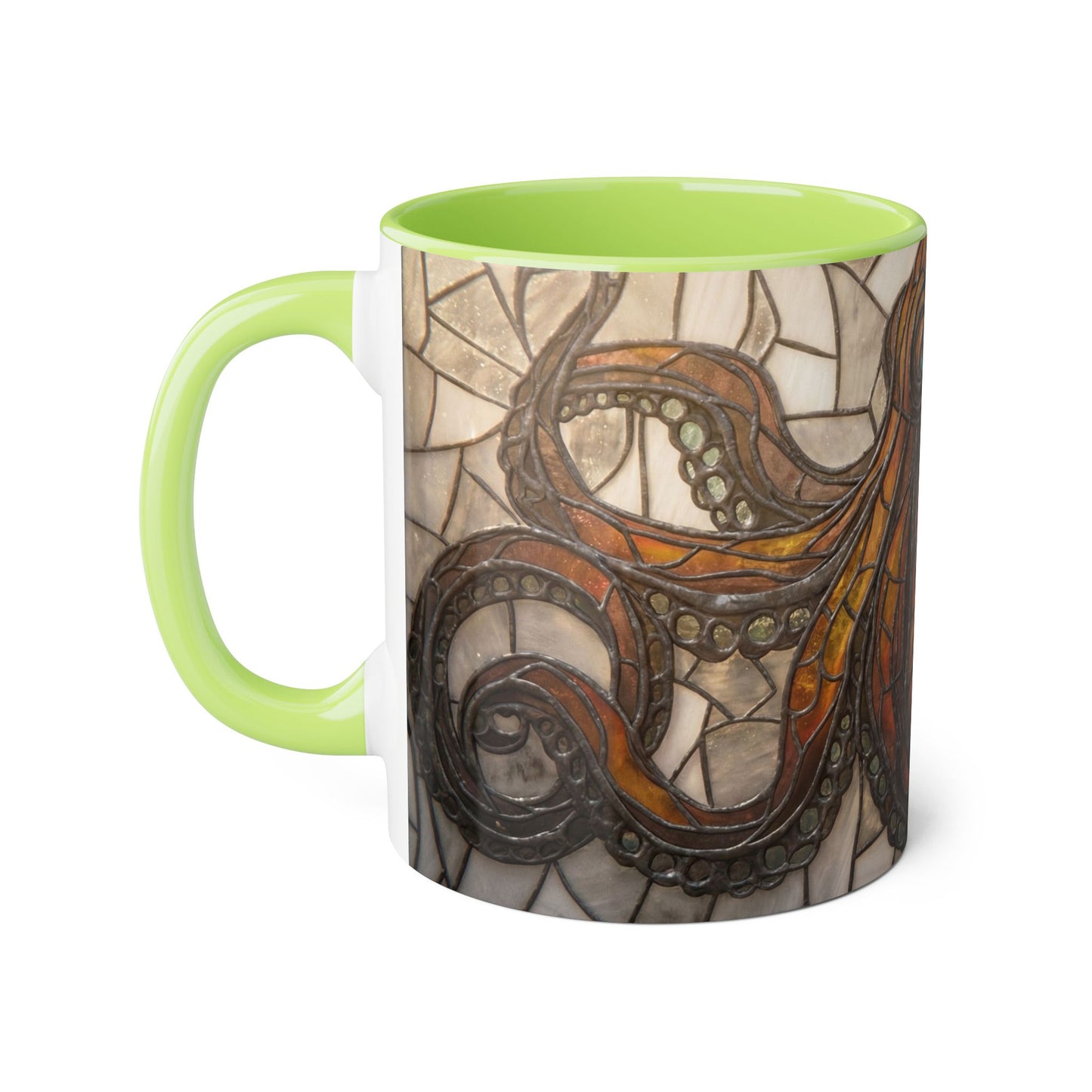 Stained Glass Octopus Accent Mugs, 11oz – Amber Tentacle Garden