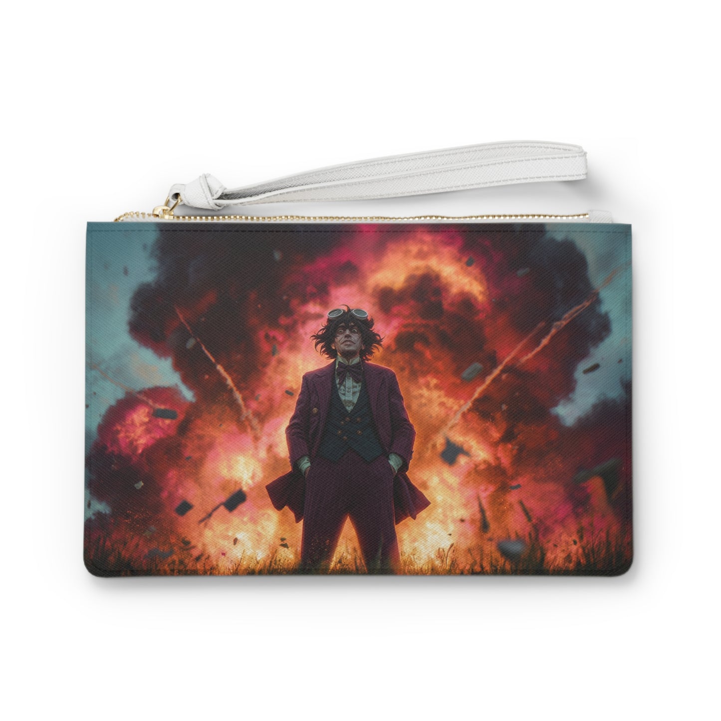 Explosive Goggles Clutch Bag – Crimson Sky Overcoat