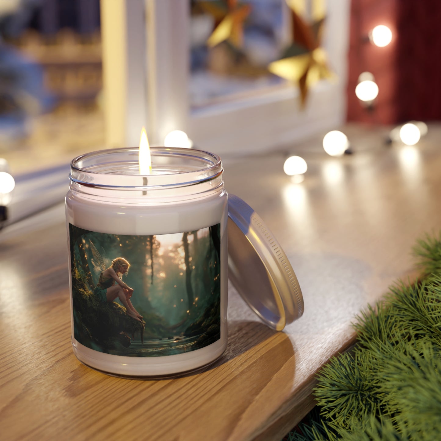 Forest Fairy Scented Soy Candles with White Lid, 9oz – Twilight’s Quiet Contemplation