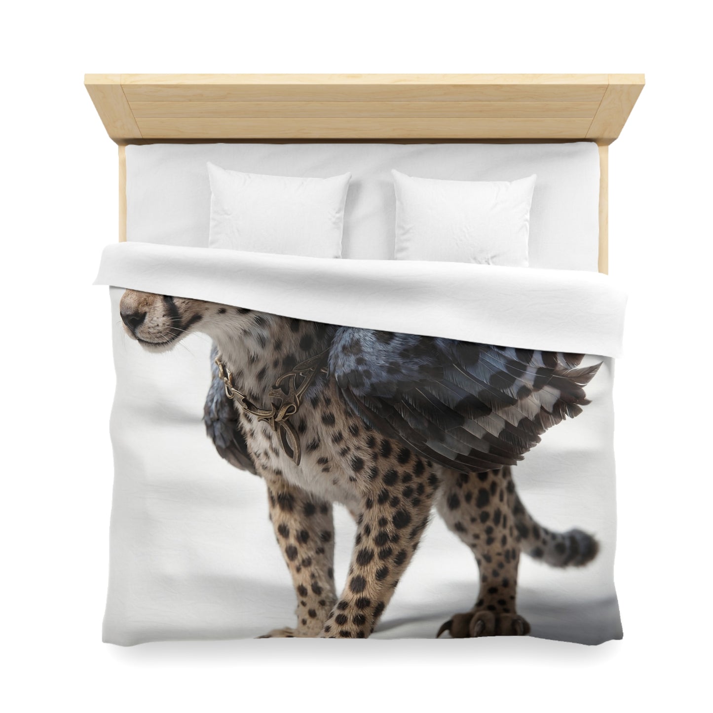 Winged Cheetah Microfiber Duvet Cover – Silent Sky Guardian