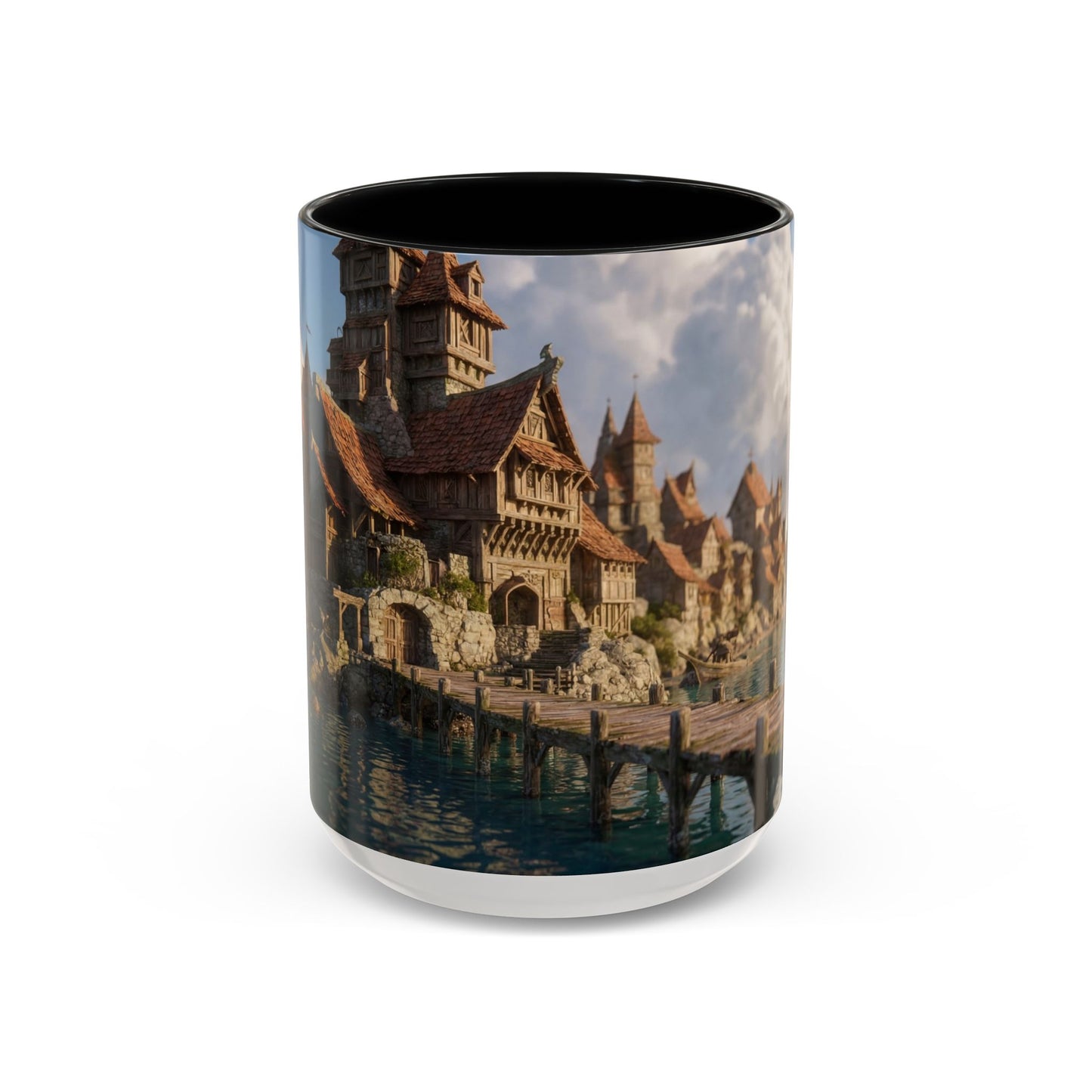 Harbor's Whisper Accent Coffee Mug (11, 15oz) – Sunset Village by the Sea