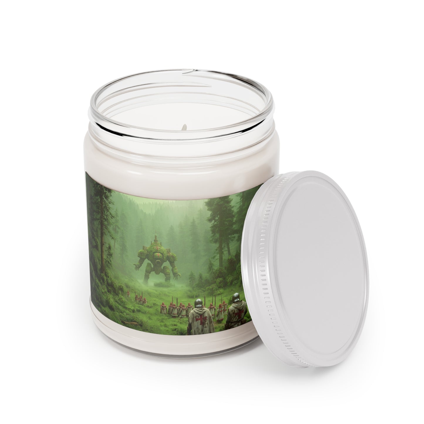 Moss-Covered War Machine Candle – Emerald Grove Encounter, 9oz