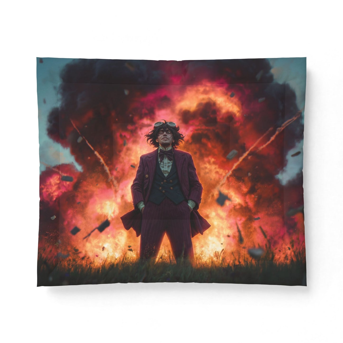 Alchemist Sentinel Cotton Comforter – Crimson Explosion Dreamscape