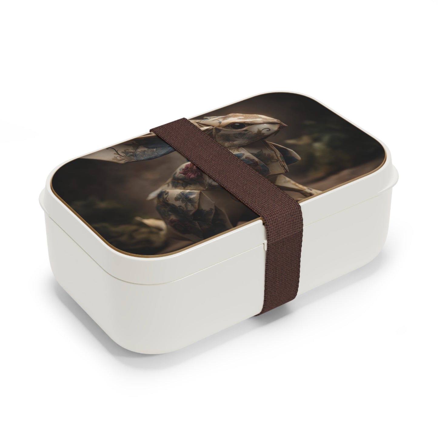 Origami Rabbit with Floral Pattern Bento Lunch Box – Paperfold Guardian of the Garden