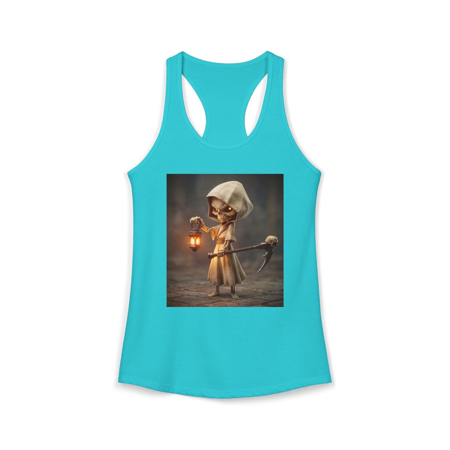 Lantern Skeleton Guardian Tank – Hooded Bone Sentinel with Glowing Orb and Scythe