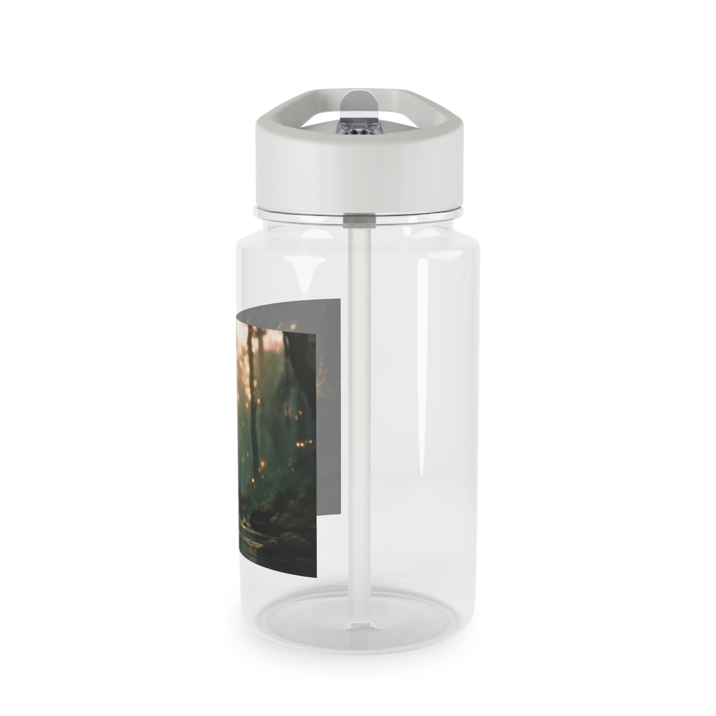 Forest Sentinel Tritan Water Bottle – Mossy Cliff Guardian