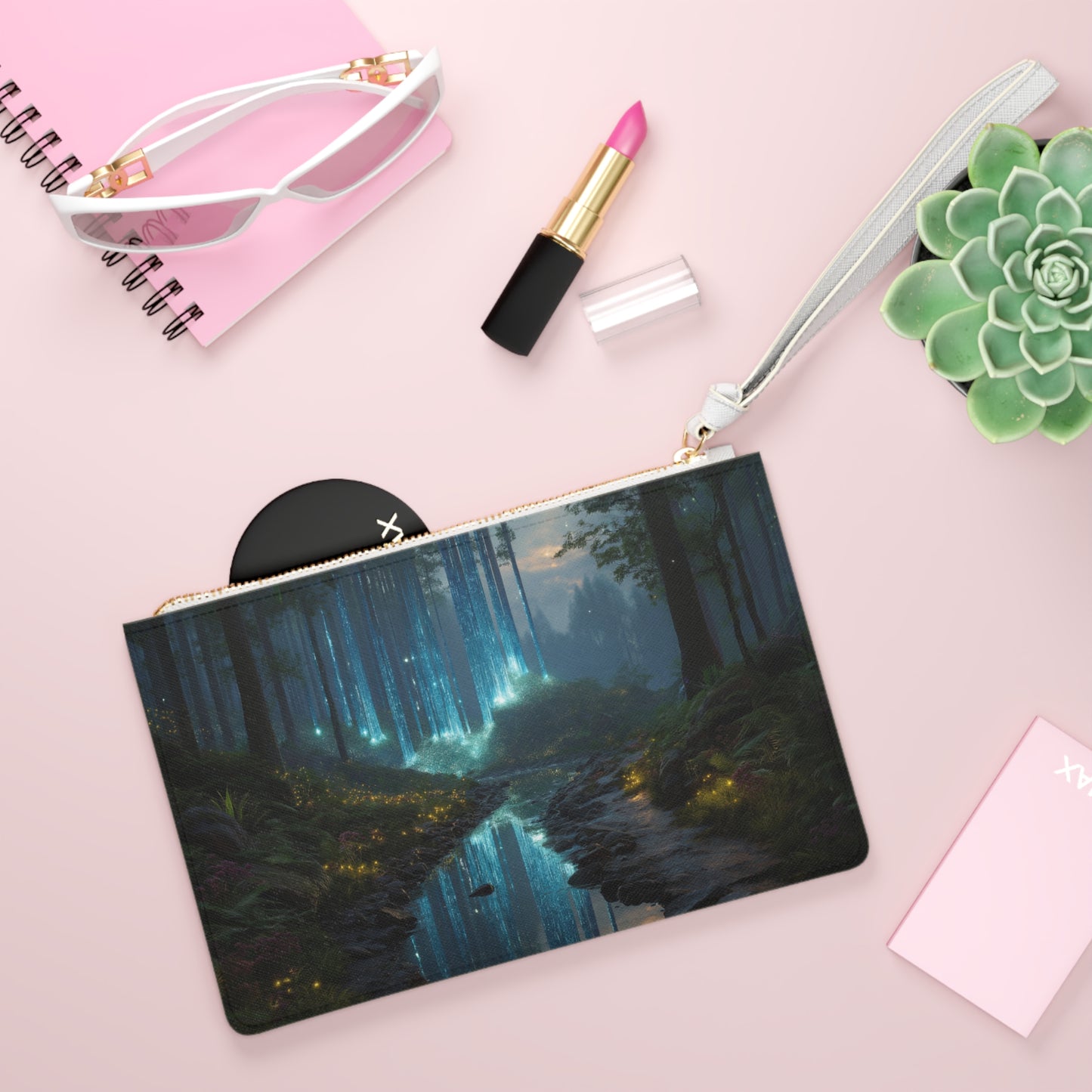 Celestial Falls Clutch Bag – Whispering Woods Dreamscape