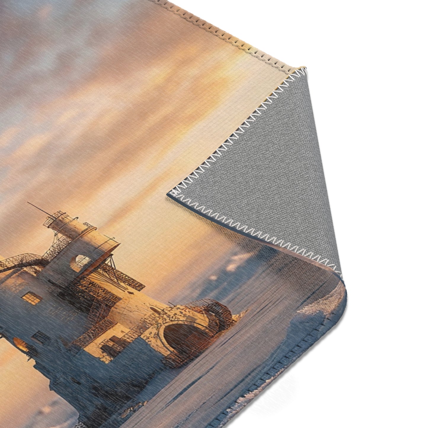 Lighthouse Keeper’s Solitude Area Rug – Arctic Twilight Beacon