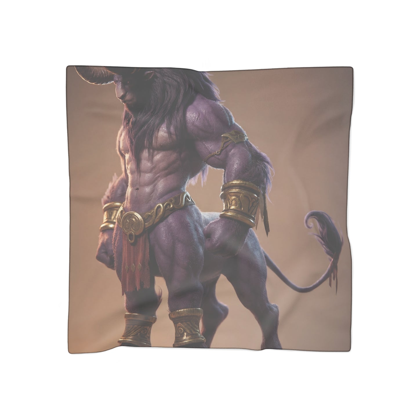Purple Minotaur Warrior Scarf – Ancient Courtyard Bronze Accents