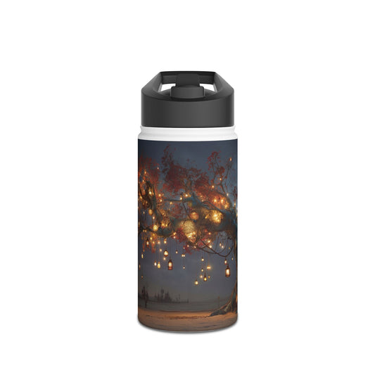Lantern Tree Stainless Steel Water Bottle, Standard Lid – Desert Night’s Whispering Grove