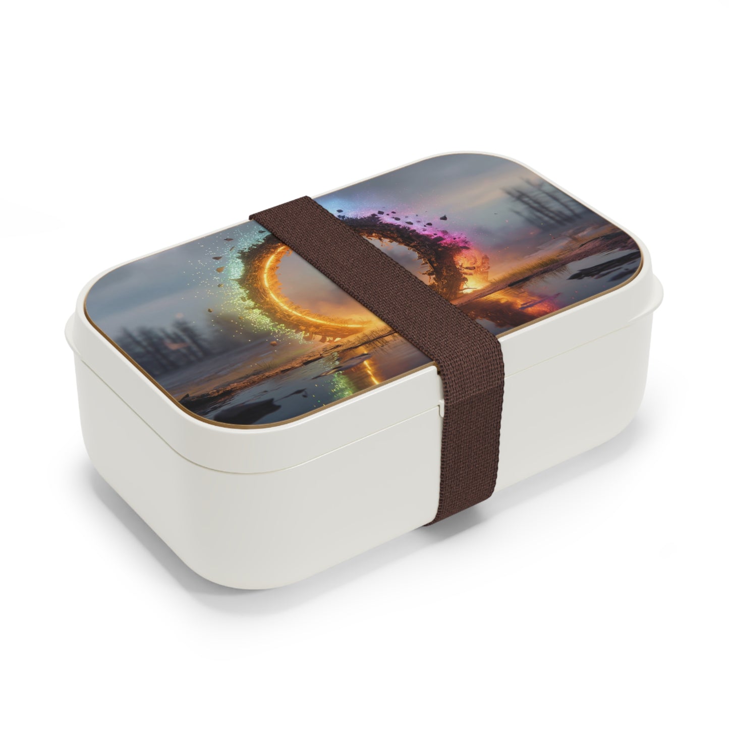 Celestial Vortex Bento Lunch Box – Indigo Cloud Dreamscape