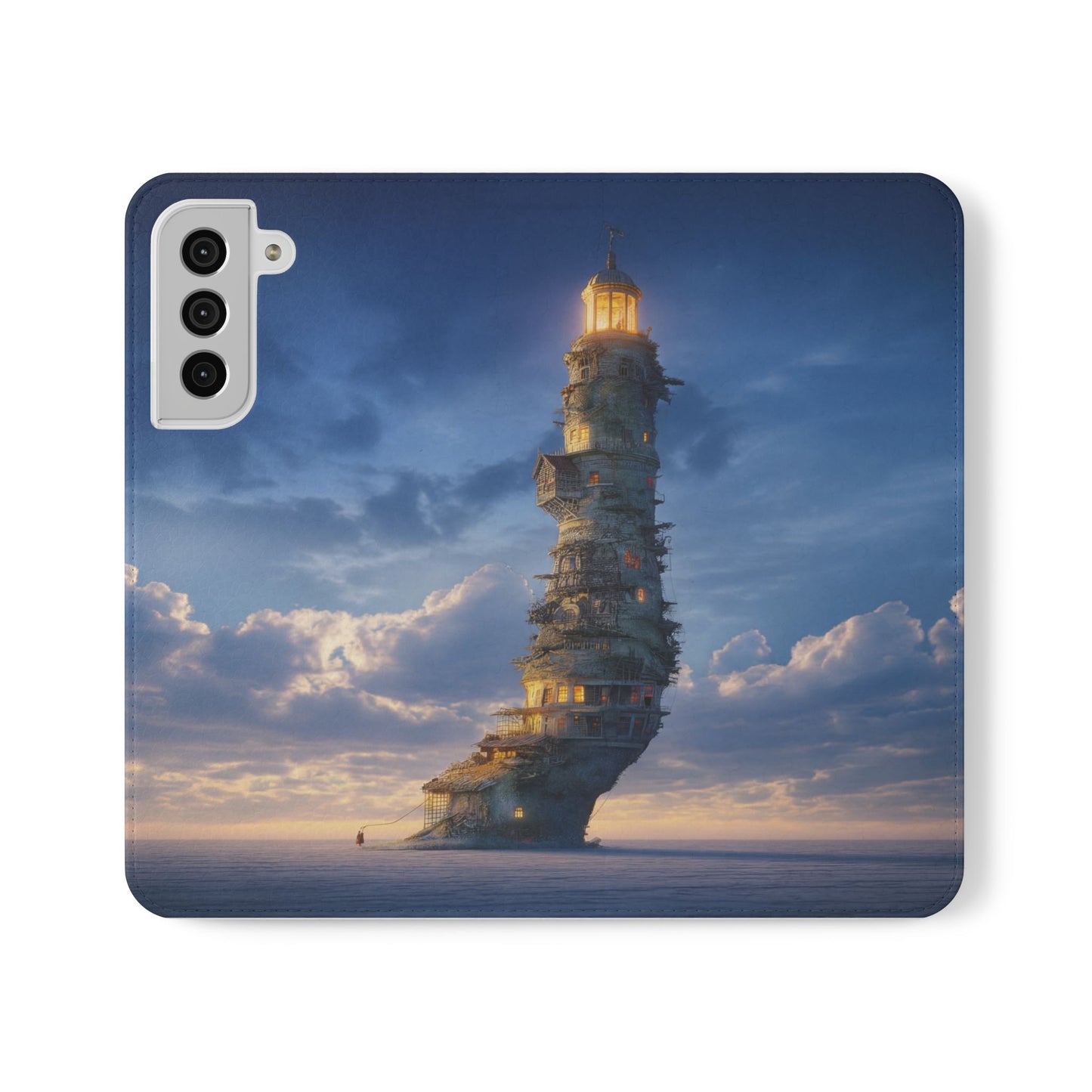 Twilight Sentinel Flip Cases – Lighthouse on a Storm-Tossed Sea