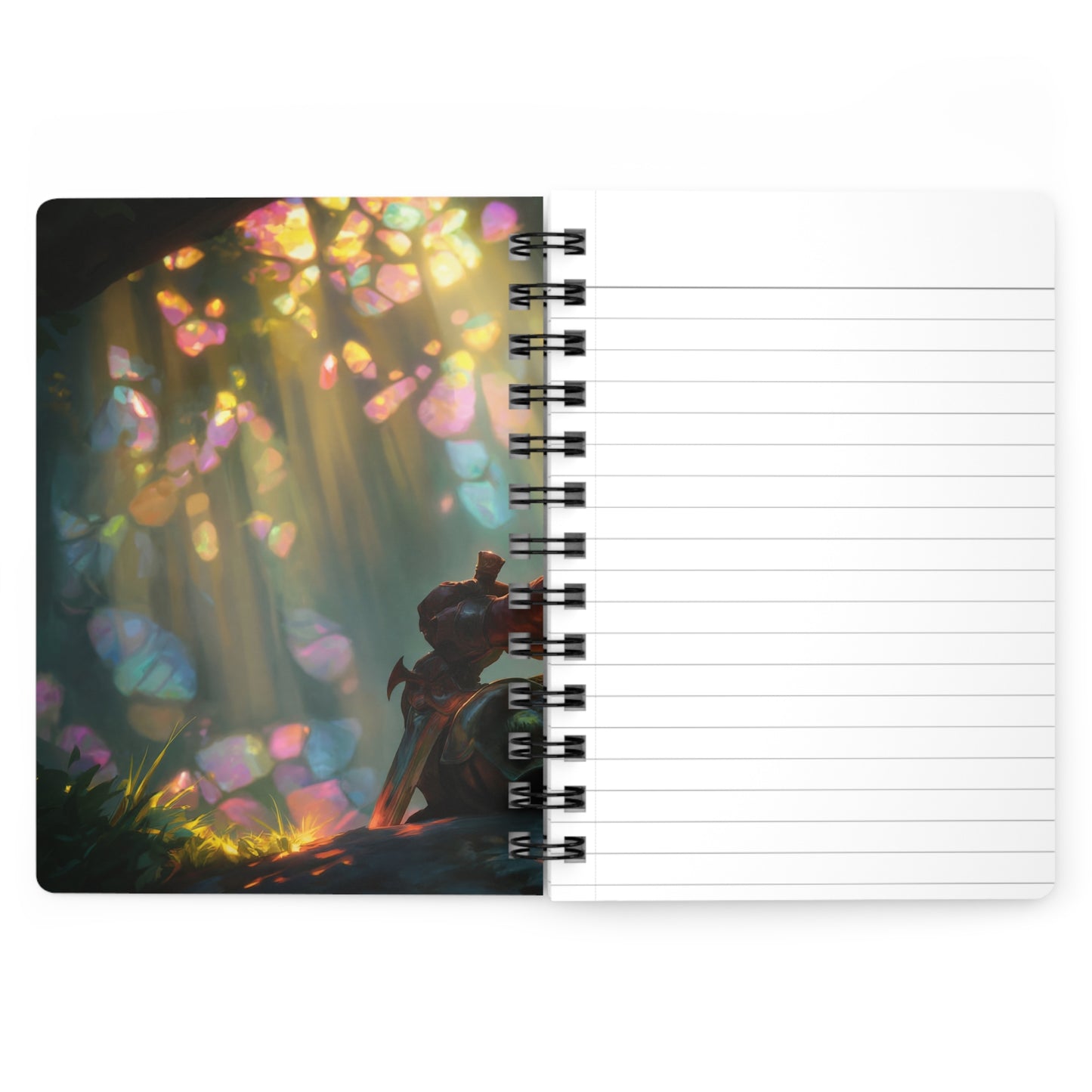 Sunlit Sentinel Spiral Bound Journal – Crystal Grove Meditation