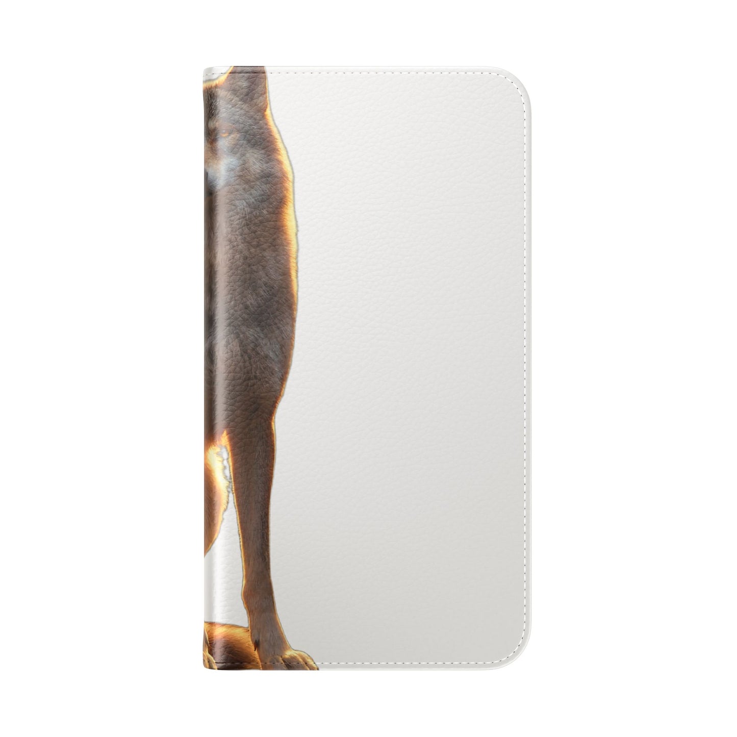 Sunlit Wolf Flip Cases – Golden Hour Sentinel Portrait