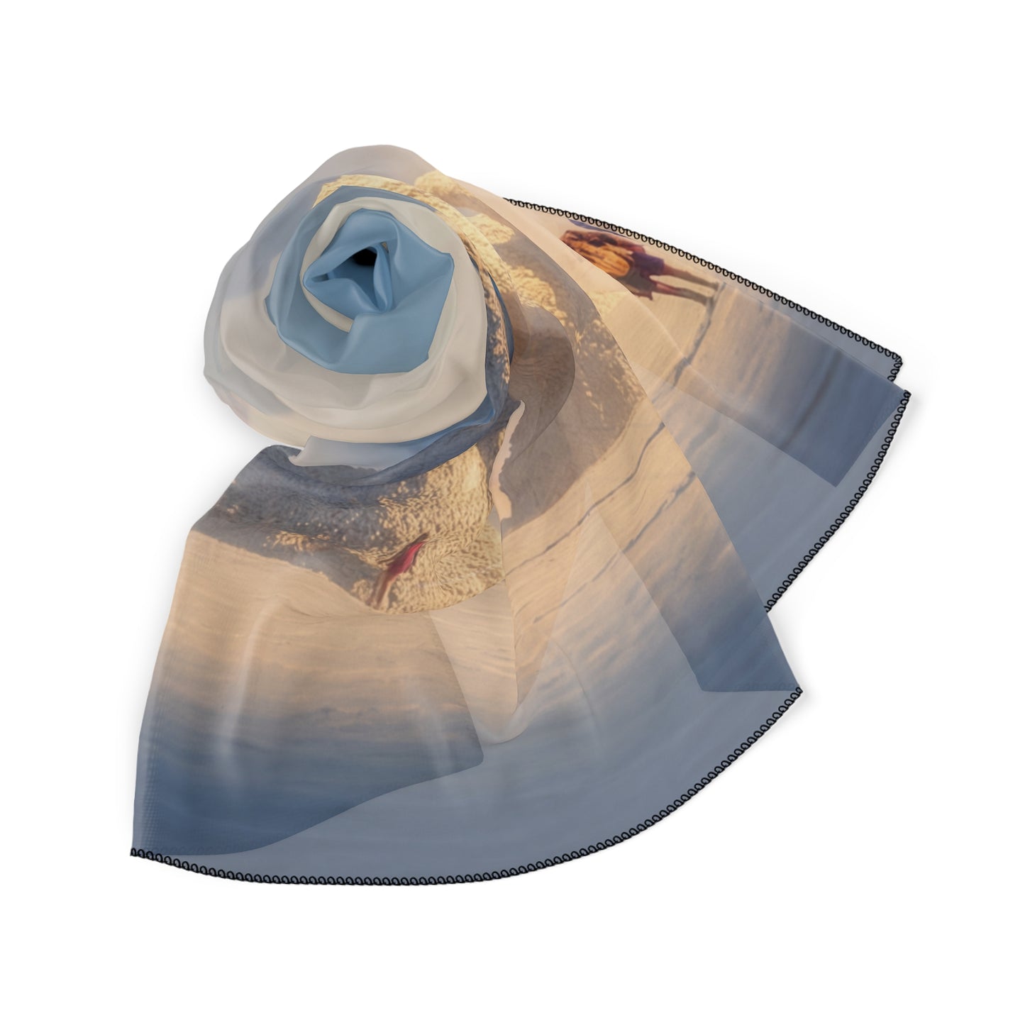 Desert Castle Poly Scarf – Warm Glow of the Salt Flats