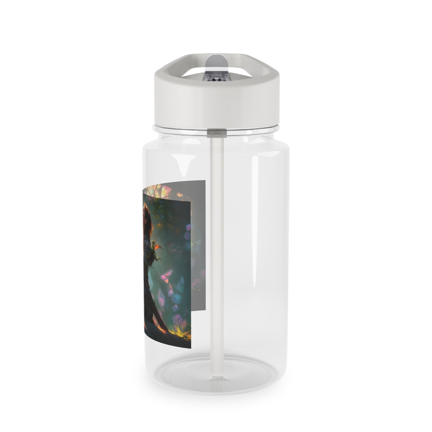 Crystal Grove Sentinel Tritan Water Bottle – Sunlit Forest Guardian Moment