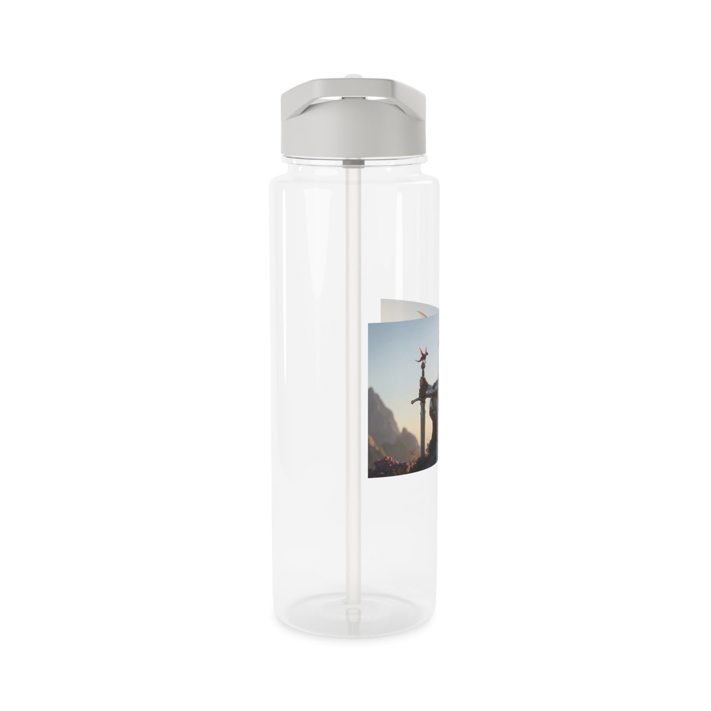 Elven Knight & Dragon Tritan Water Bottle – Golden Dawn Sentinel